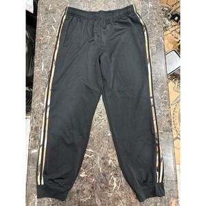 Adidas Primegreen Track Pants Mens XL Black Camo Stripe Joggers Tapered Leg